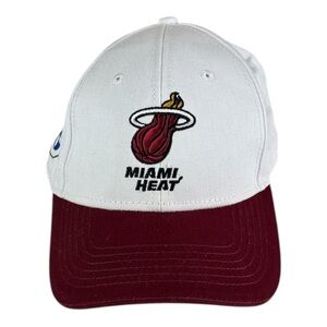 Miami Heat BMW NBA Hat Strapback White Red Adjustable